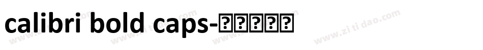 calibri bold caps字体转换